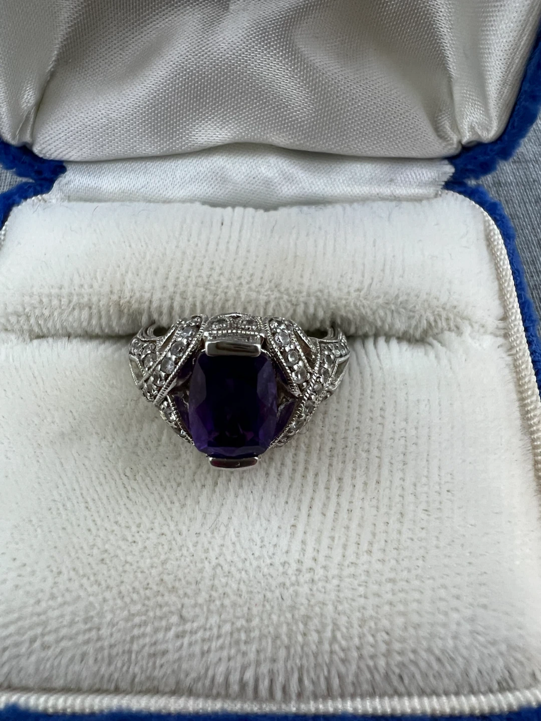 Vintage Style Sterling Silver Amethyst Ring - photo 2