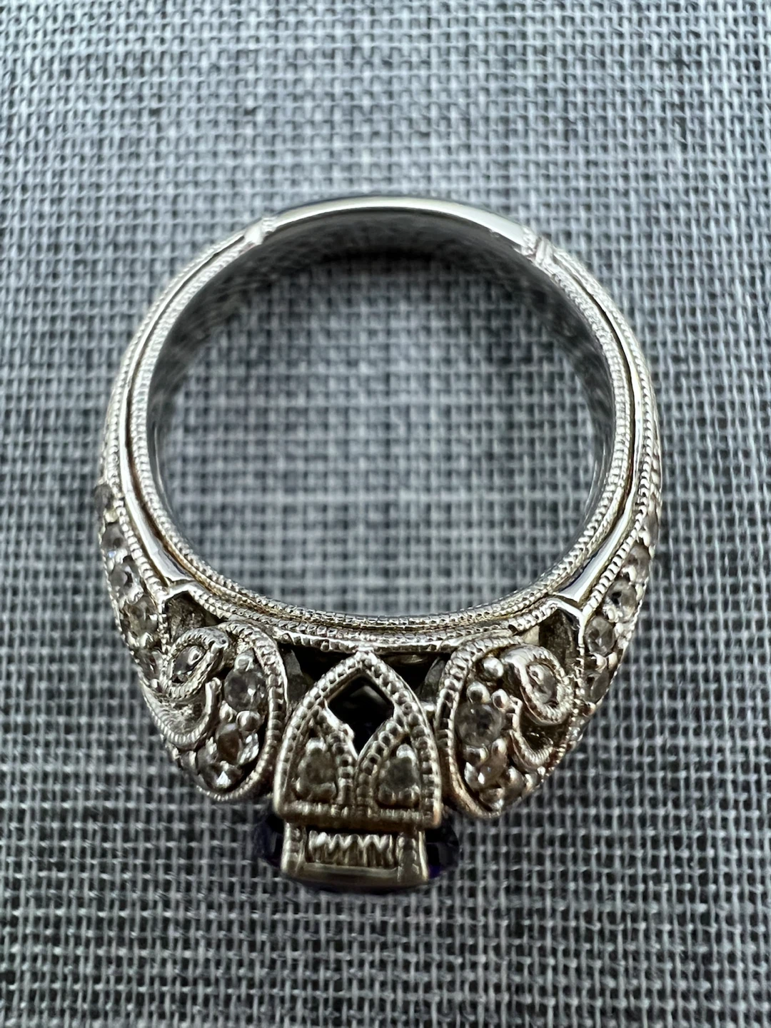 Vintage Style Sterling Silver Amethyst Ring - photo 4