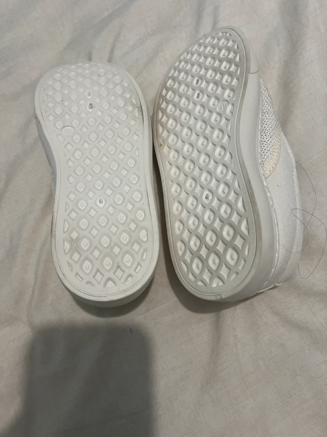 White Sequin Slip-on Shoes - photo 2