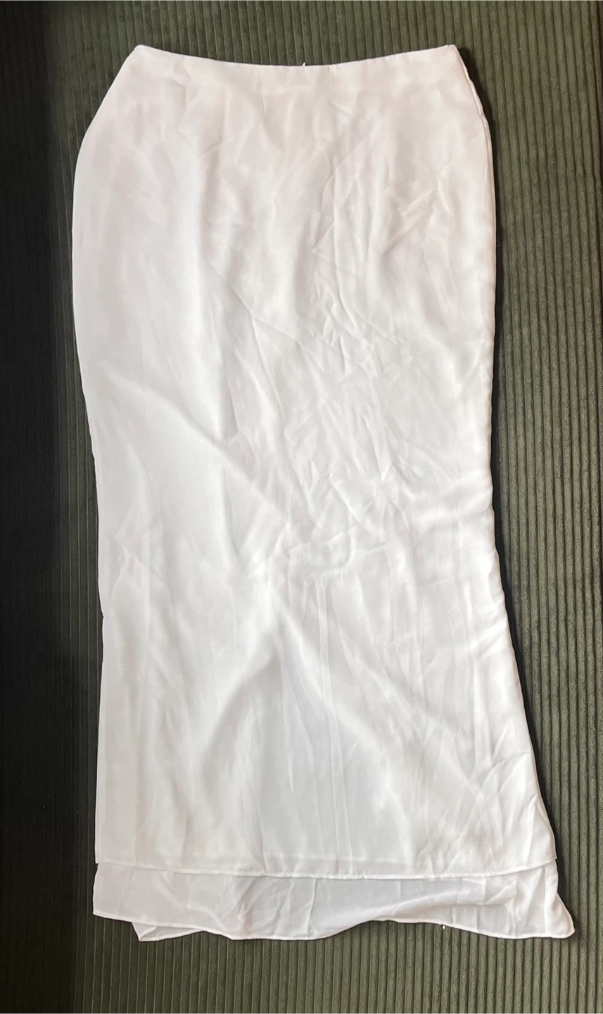 Fashion Nova White Maxi Skirt (Size L, NWT) - photo 2