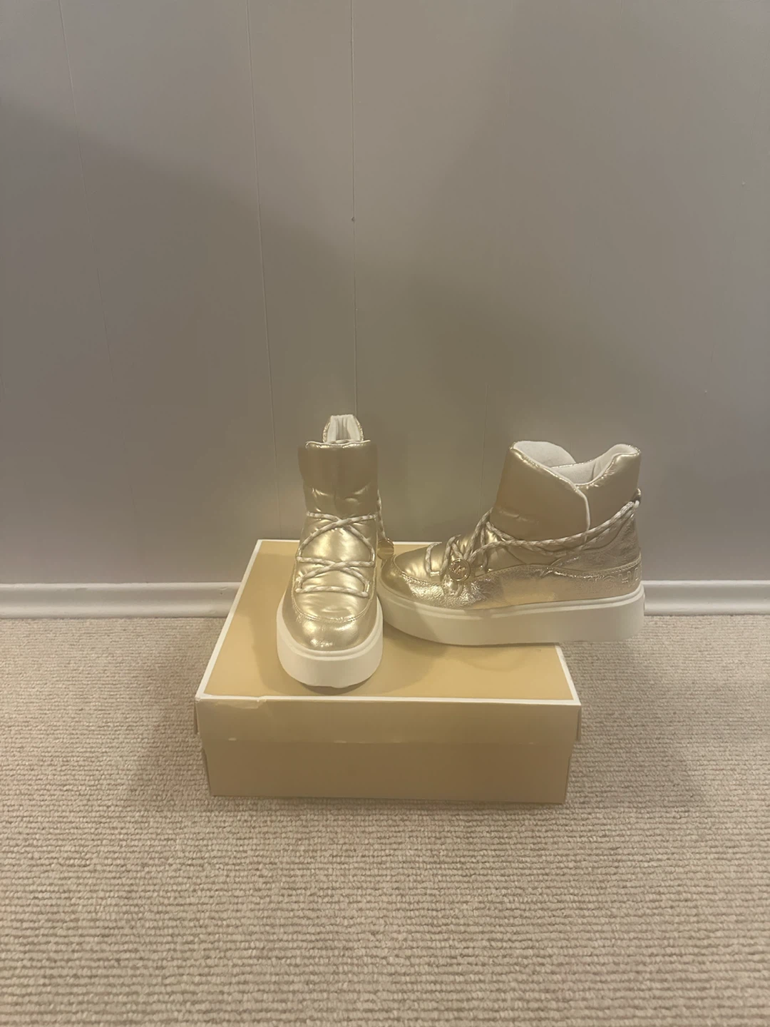 Michael Kors Gold Puffer Boots - photo 2