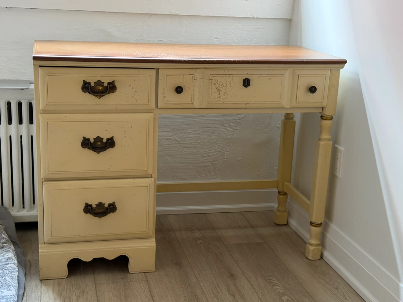 Vintage Writing Desk with Drawers