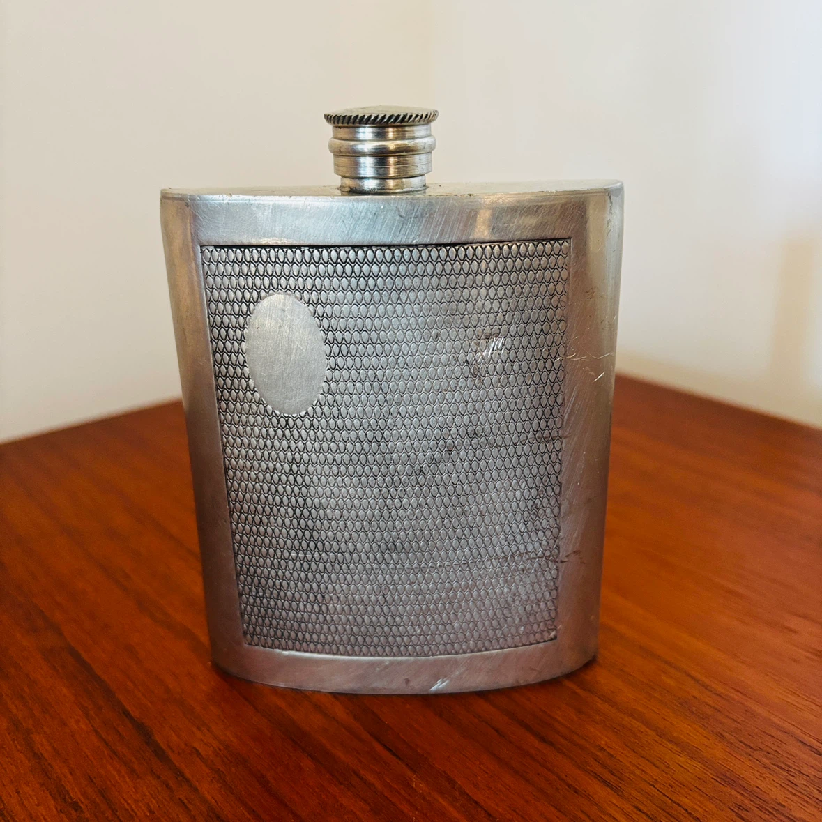 Vintage Birks Pewter Flask, Made in UK