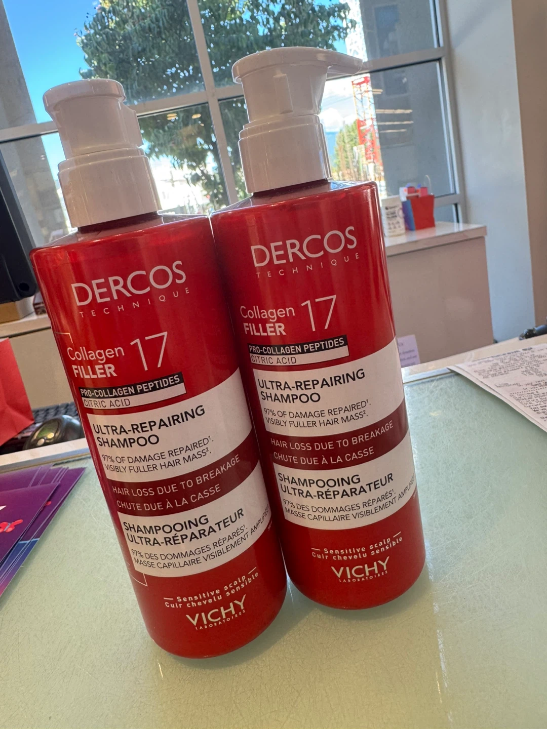 Vichy Dercos Collagen Filler 17 Ultra-Repairing Shampoo (2 Pack)