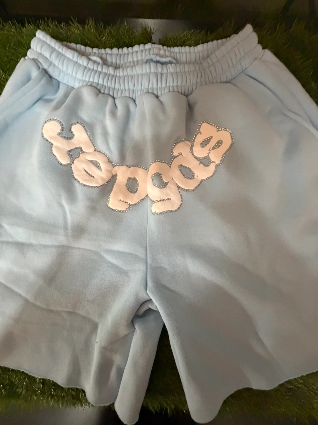 SP5DER Light Blue Sweat Shorts