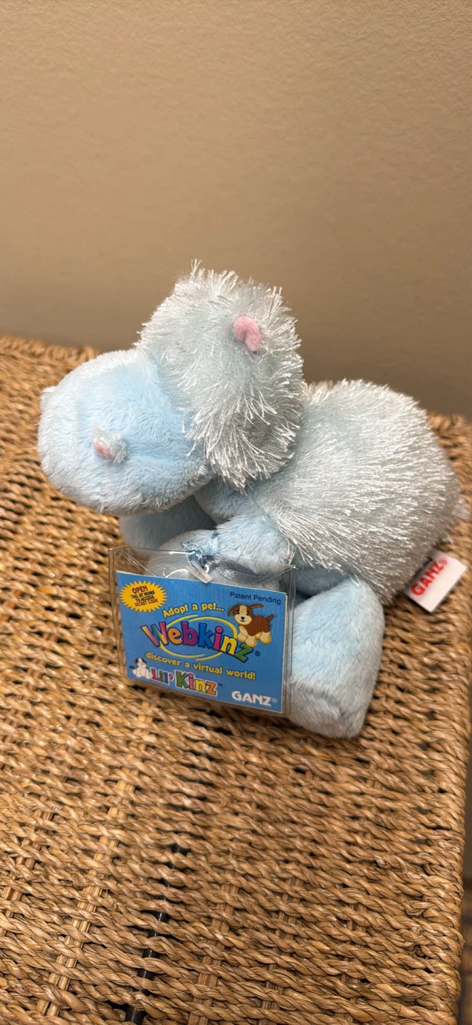 Brand New Webkinz Lil' Kinz Blue Hippo (Sealed Unused Code Tag)