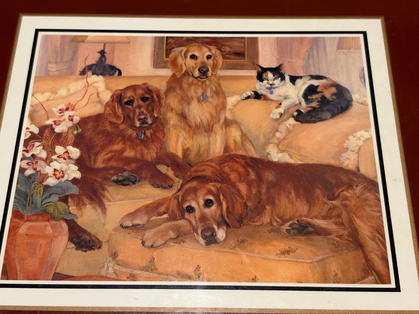 Set of 4 Vintage Dog and Cat Placemats