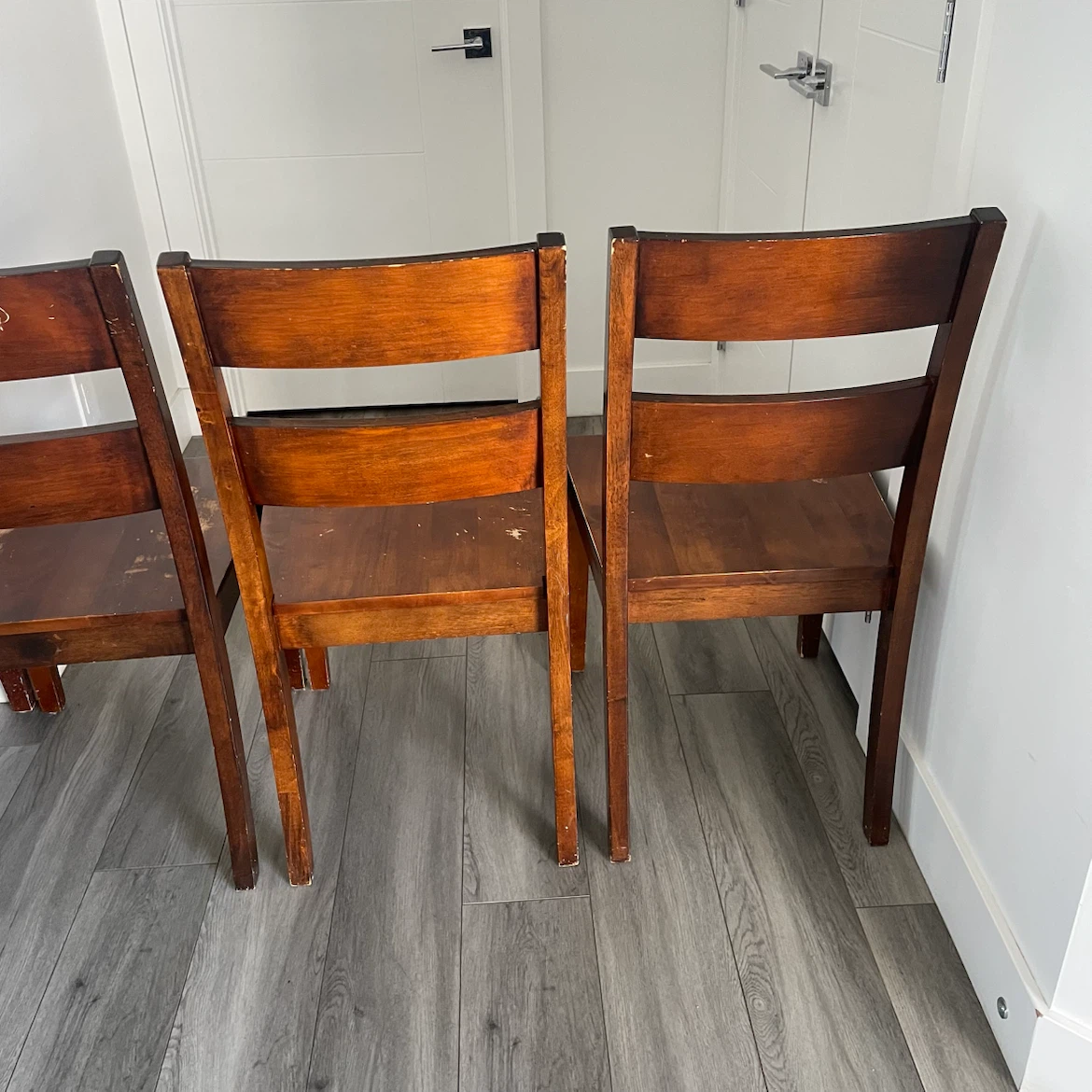 4 Wooden Dining Chairs - photo 5