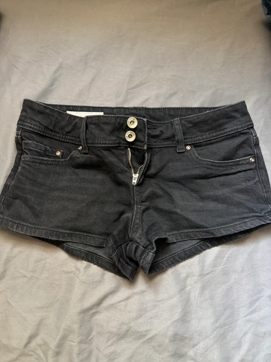 Black Denim Shorts