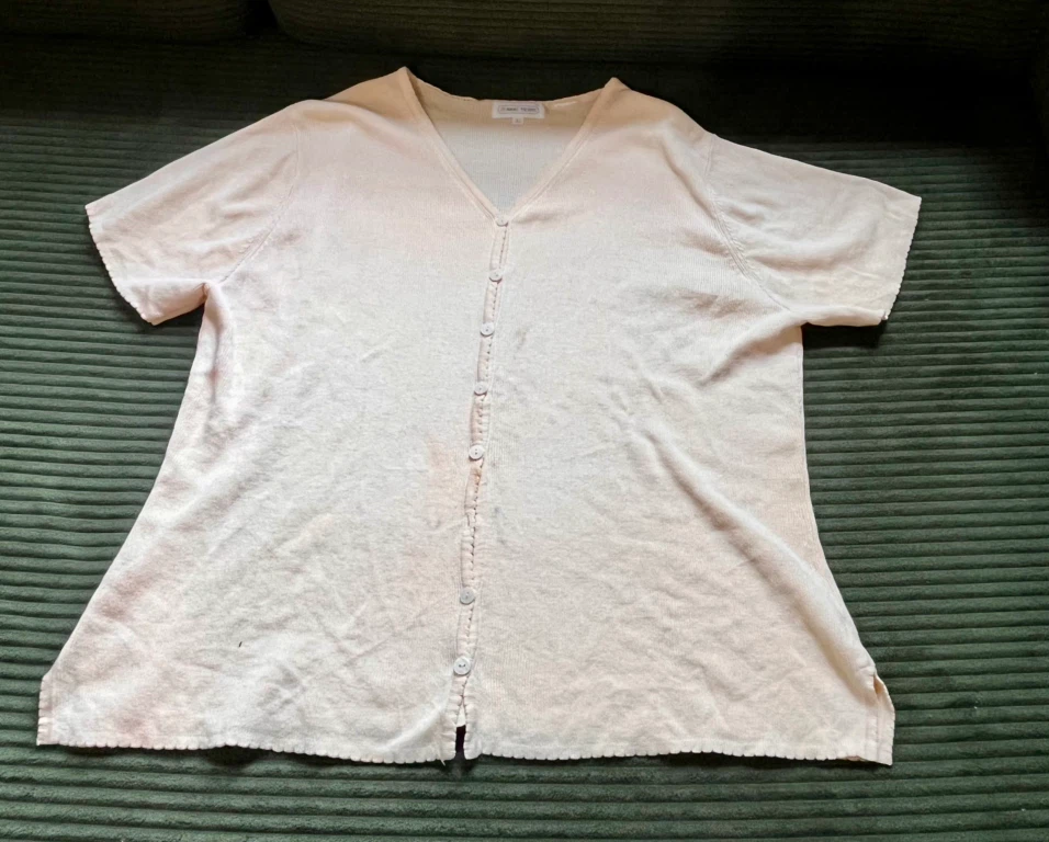 Butter Yellow Short Sleeve Cardigan (Size L) - photo 2