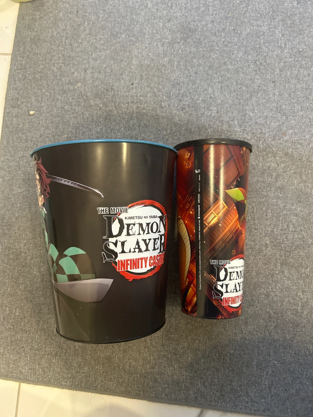Demon Slayer: Infinity Castle Metal Bucket & Tumbler Set