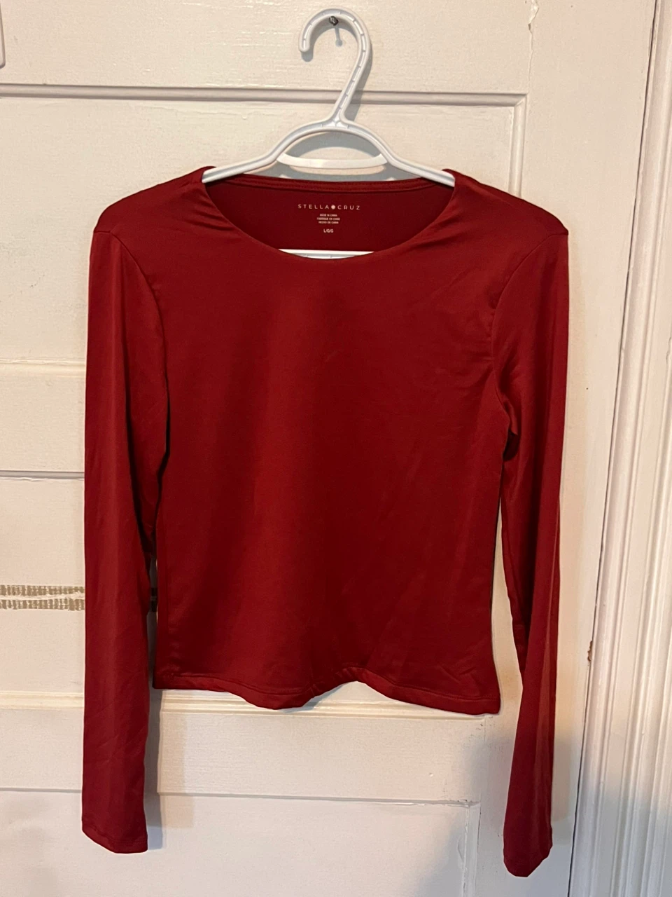 Stella Cruz Long Sleeve Top - Red - Large