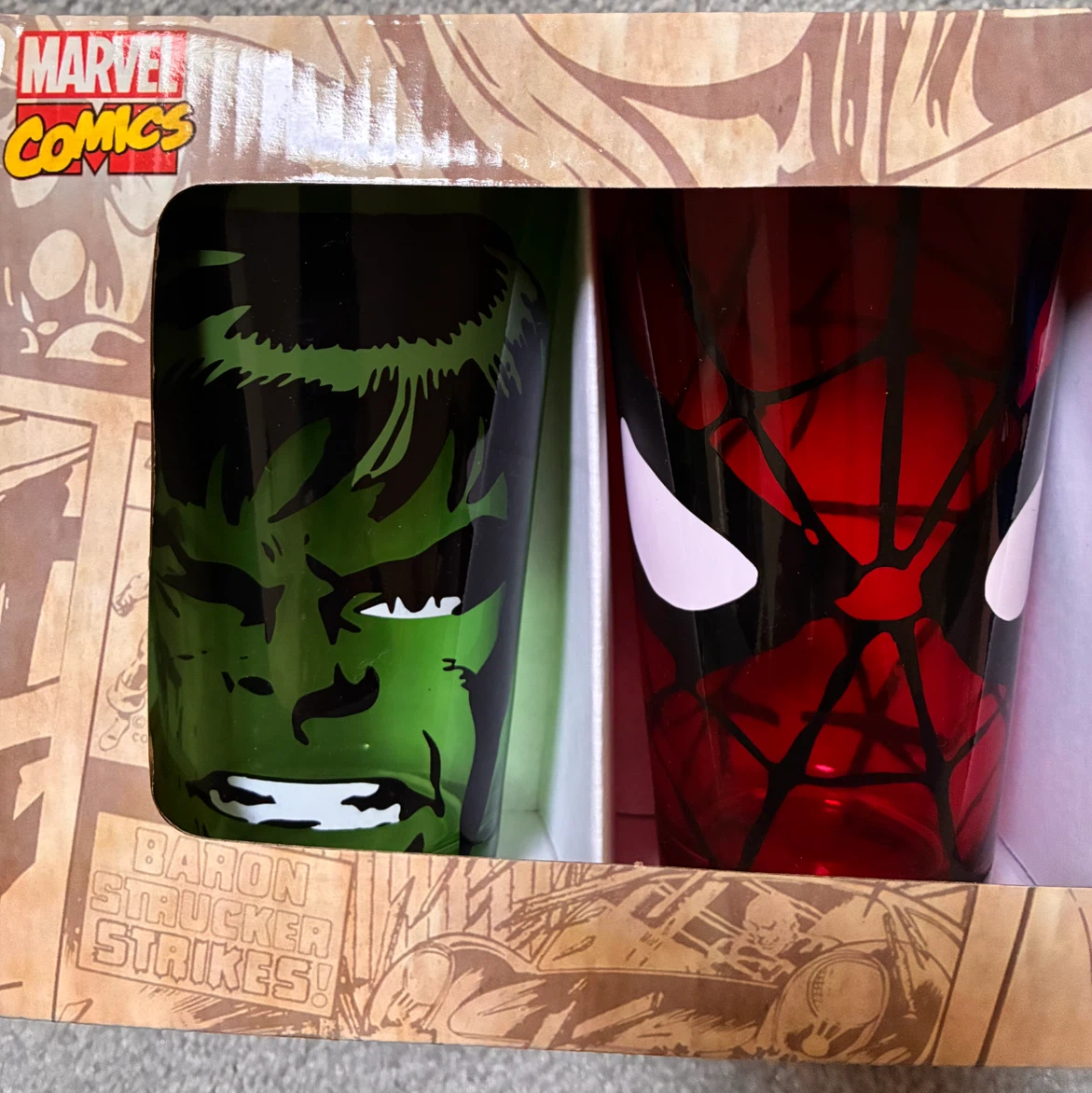 BNIB set of 4 Marvel glasses - photo 2