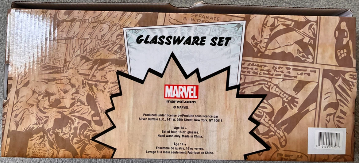 BNIB set of 4 Marvel glasses - photo 5