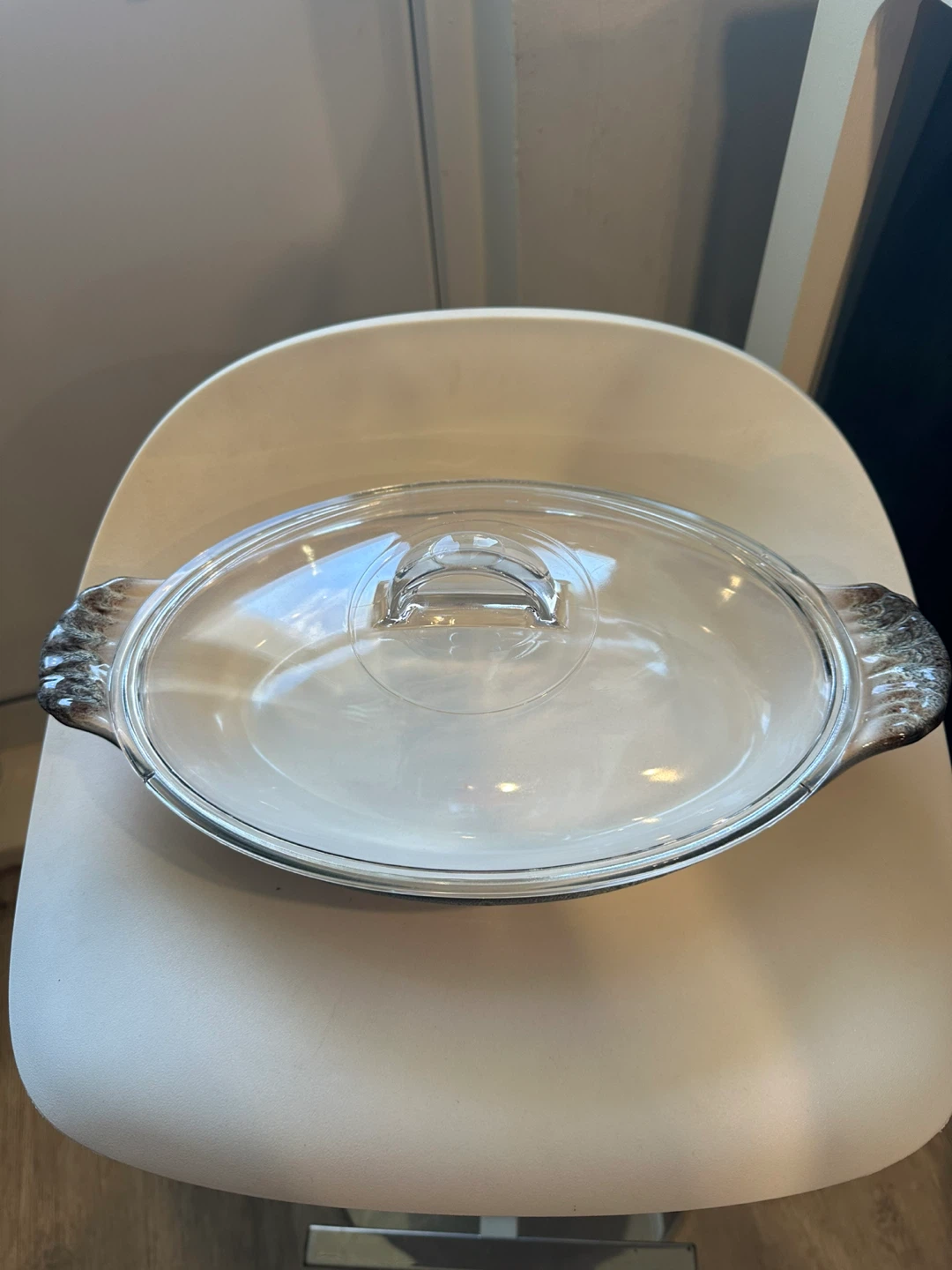 Oval Glass Casserole Dish with Lid