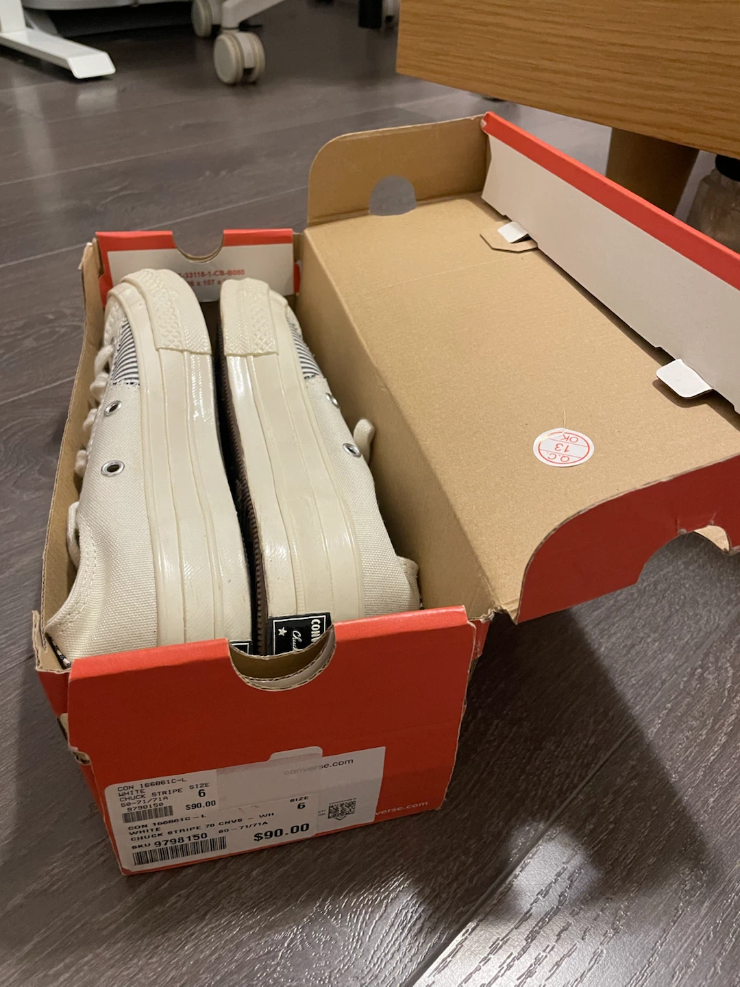 Converse Chuck Stripe 70 CNVS Sneakers Size 6 - photo 4