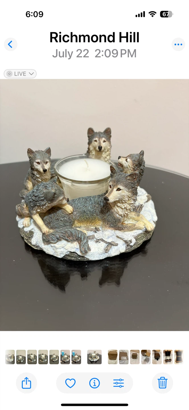 Family of Wolves Candle Holder