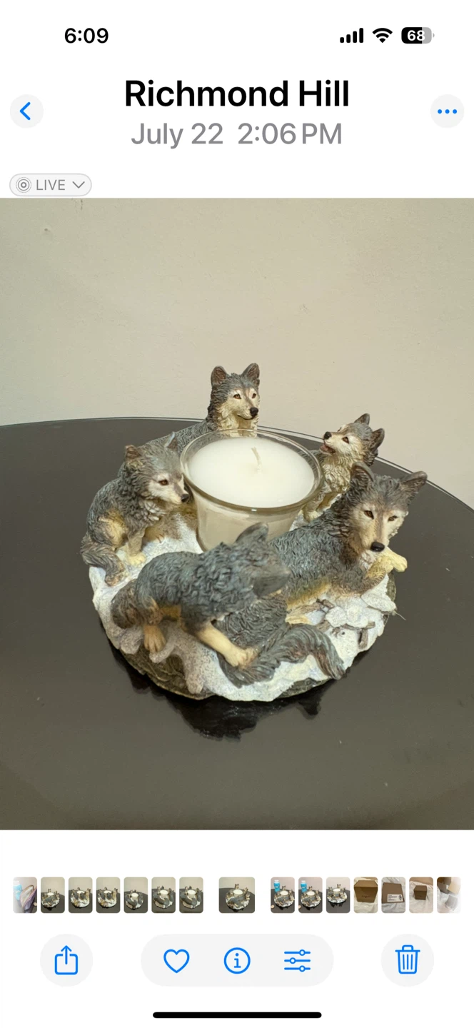 Family of Wolves Candle Holder - photo 2