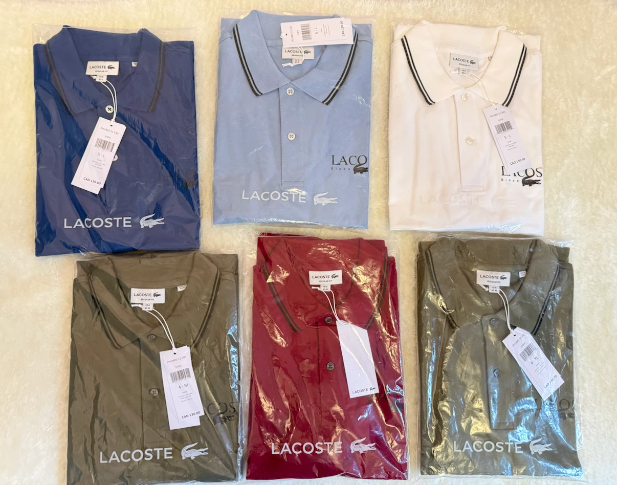 Lacoste Polo Shirts (Assorted Colours)