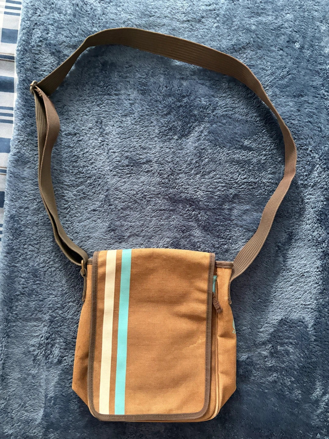 Brown Canvas Messenger Bag