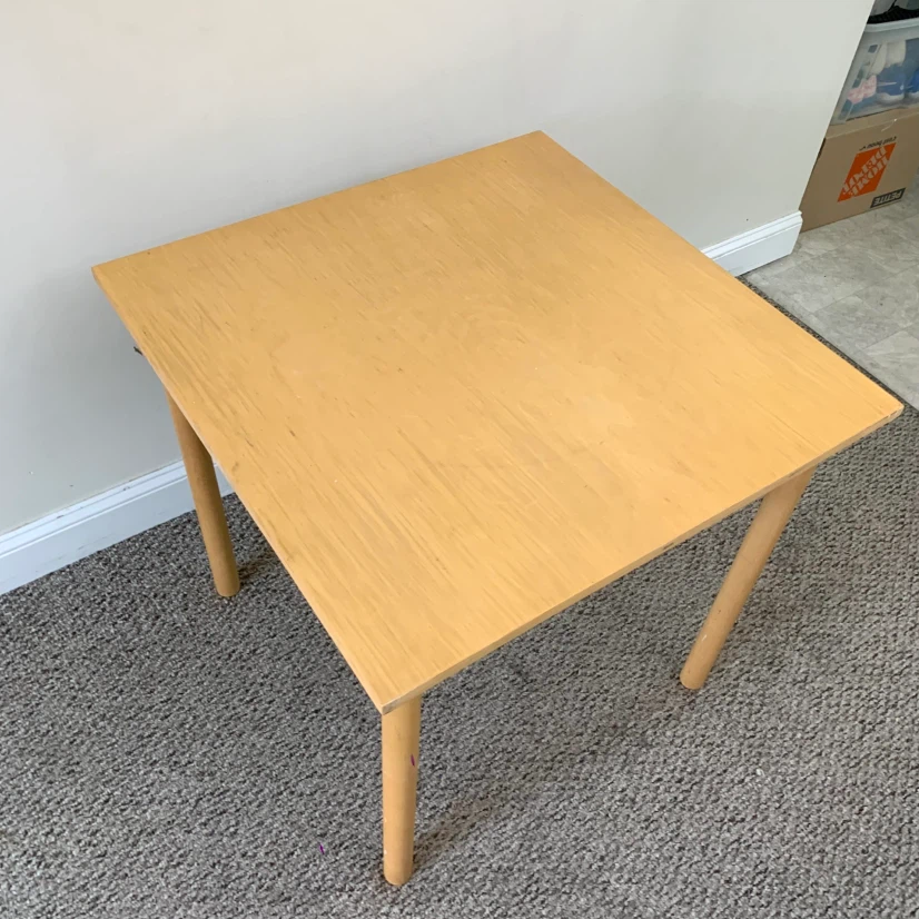 Square Wood Table Light Wood Dining Kitchen Furniture Tables - photo 2