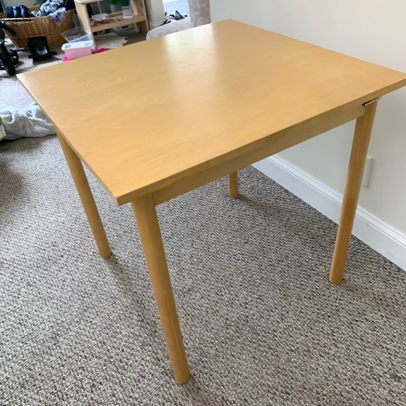 Square Wood Table Light Wood Dining Kitchen Furniture Tables - photo 4