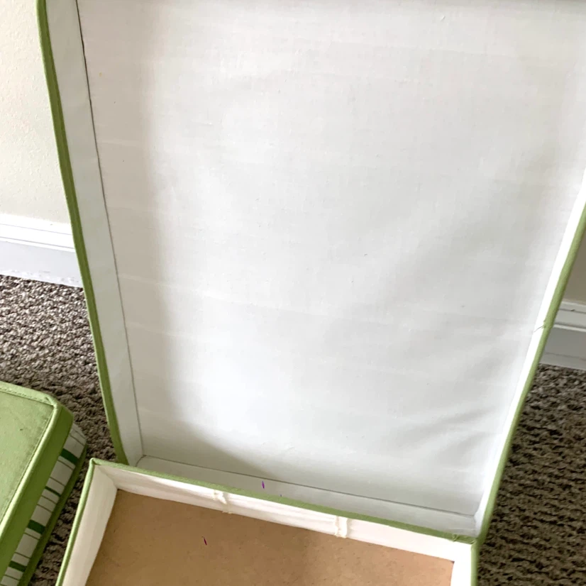 2 Storage Bins with Lids Fabric Organizer Boxes Closet Storage - photo 3