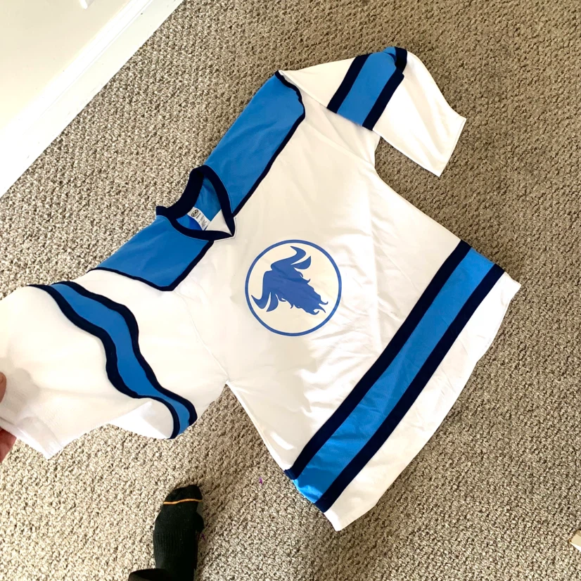 Adult Hockey Jersey XL White Blue Ice Hockey Sports Jersey - photo 5