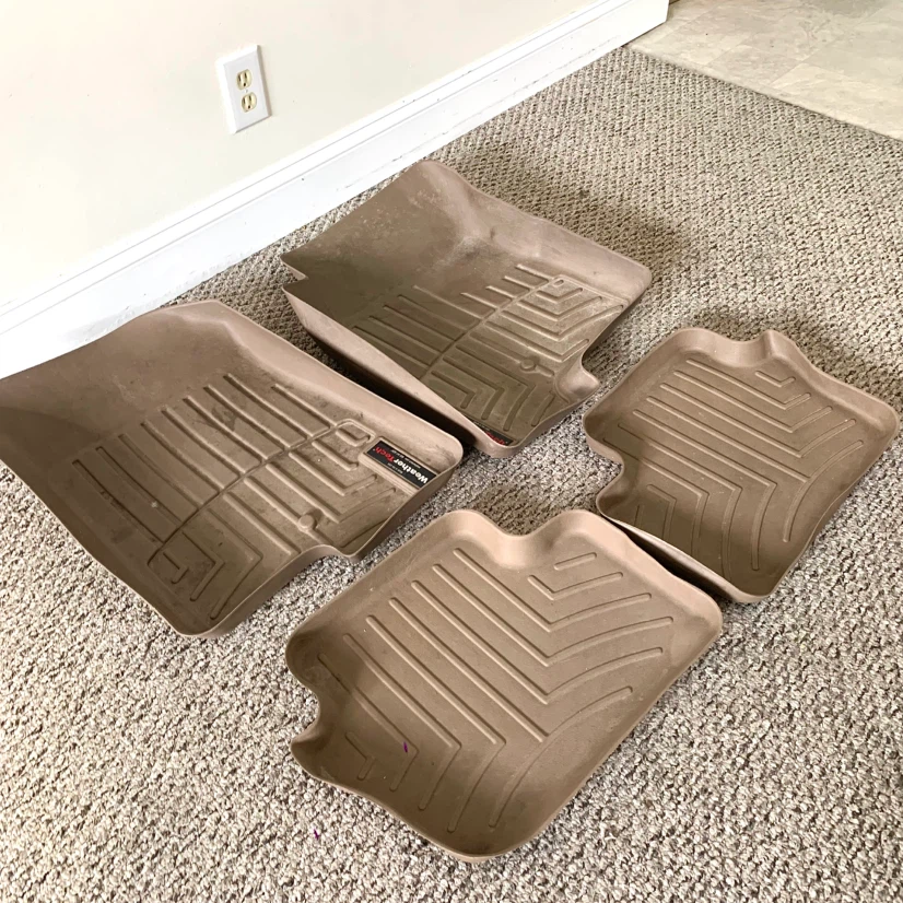4 All Weather Floor Mats Tan Car SUV Vehicle Interior Liners - photo 2