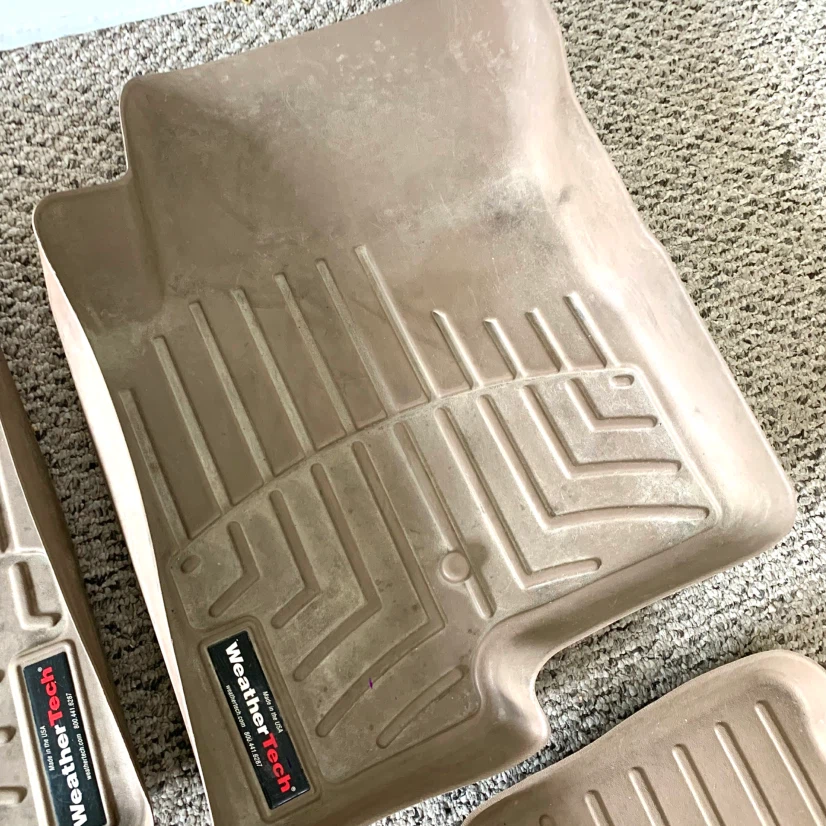 4 All Weather Floor Mats Tan Car SUV Vehicle Interior Liners - photo 4