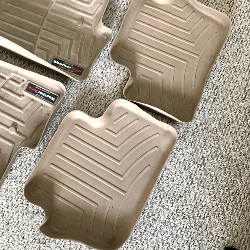 4 All Weather Floor Mats Tan Car SUV Vehicle Interior Liners - photo 5