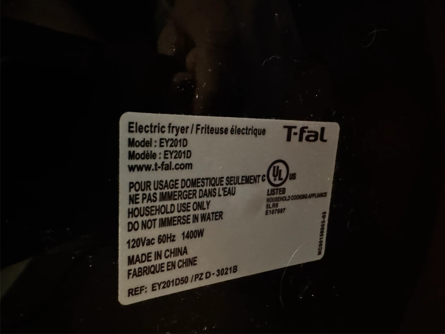 T-fal Air Fryer EY201D - photo 4