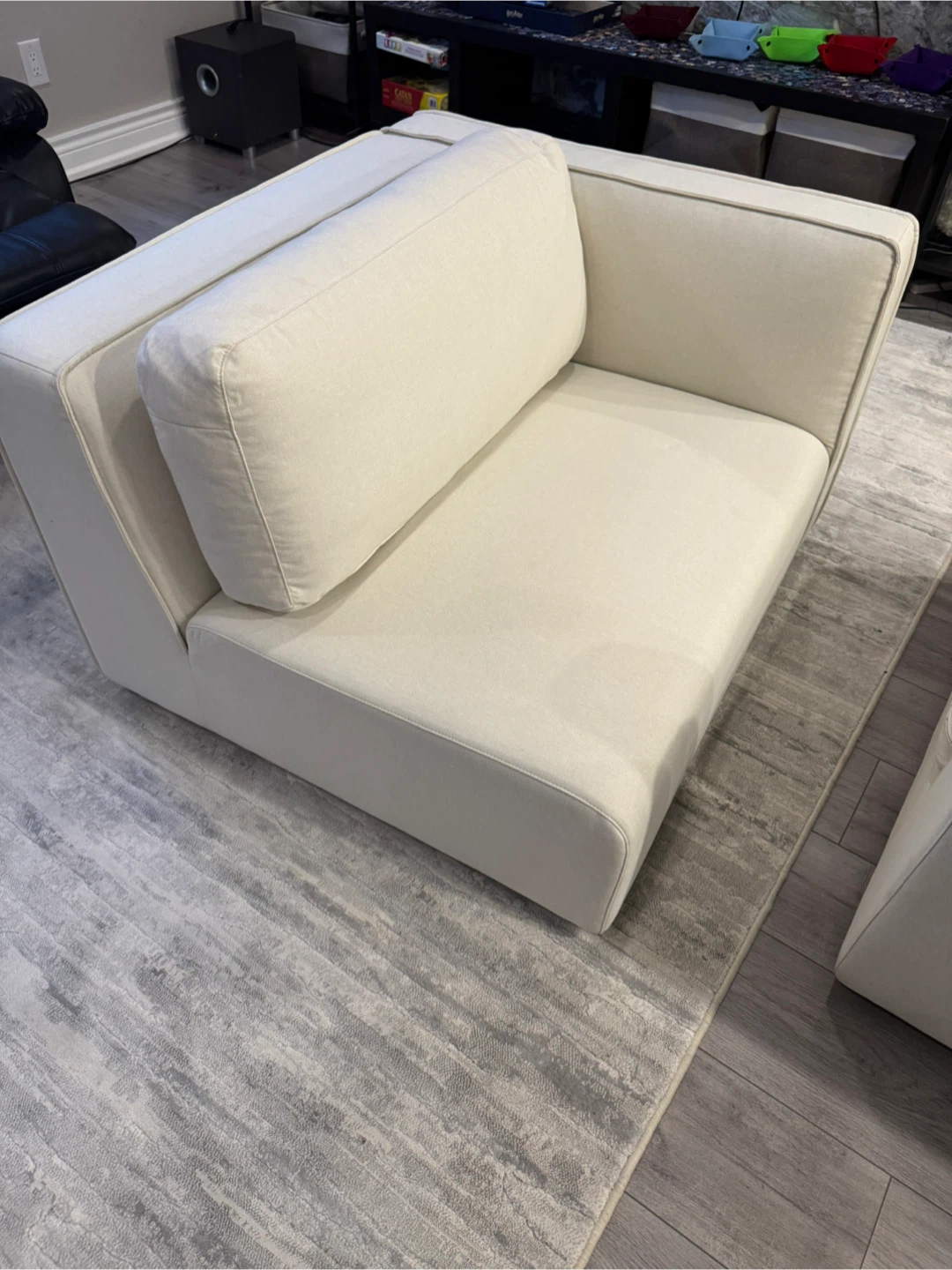 Cream Modular Armless Chair Rove Concept Brand
