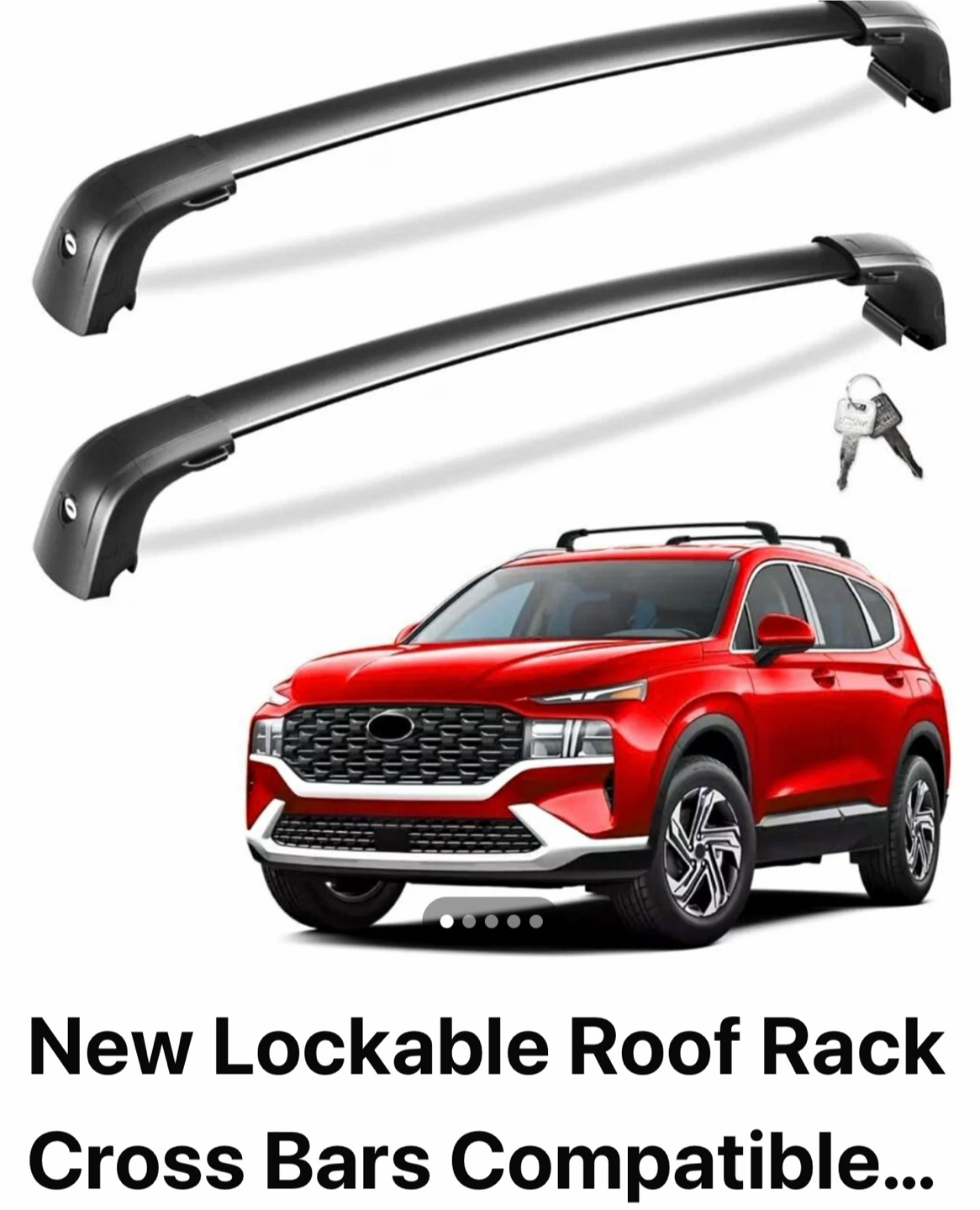 Lockable Roof Rack Cross Bars - photo 2