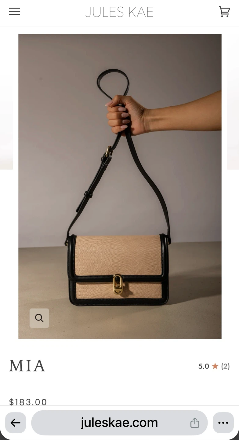Jules Kae Mia Blush Lizard Crossbody Bag