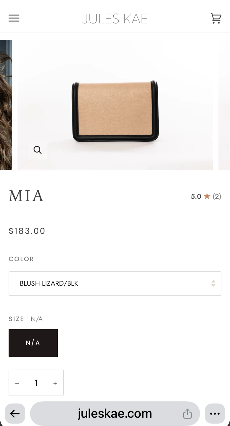 Jules Kae Mia Blush Lizard Crossbody Bag - photo 3