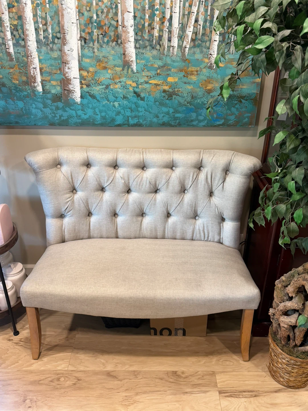 Tufted High-Back Banquette Dining Bench – Elegant & Comfortable