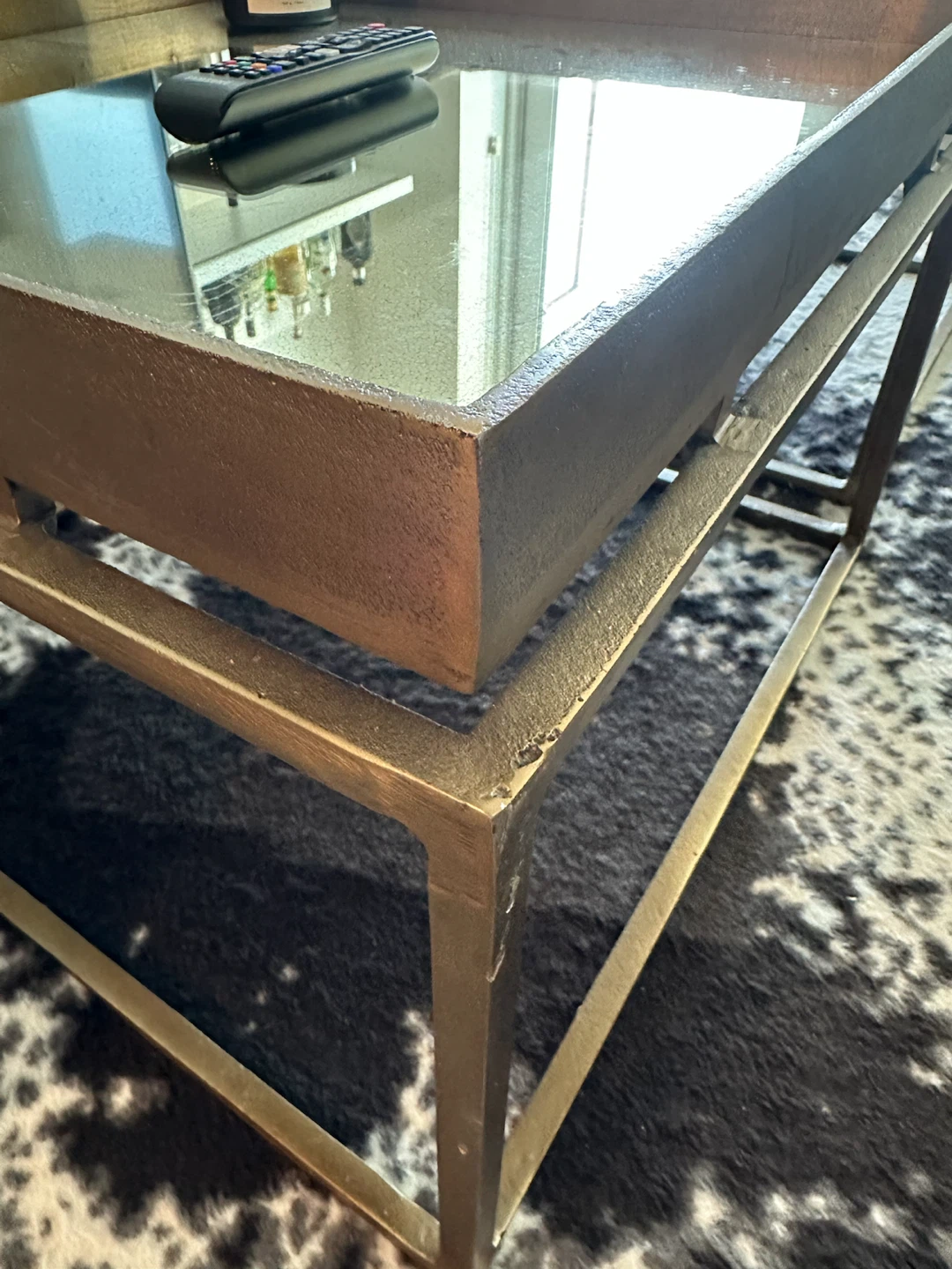Pair of Antiqued Mirror Coffee Tables - photo 5