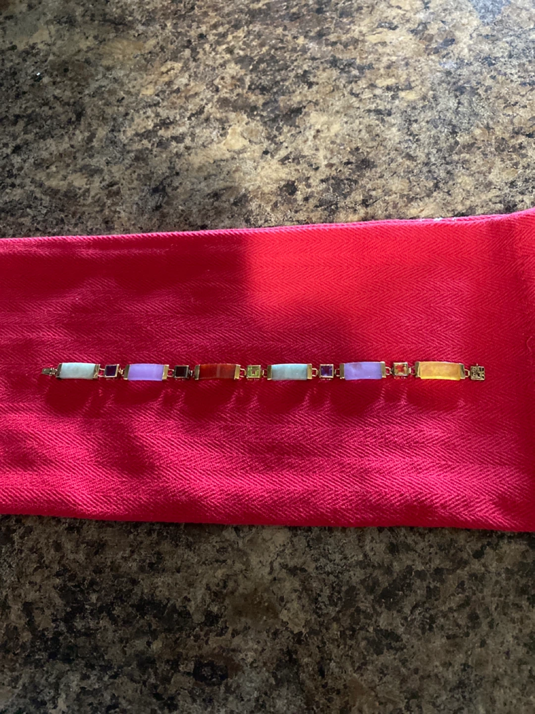 14k gold jade bracelet