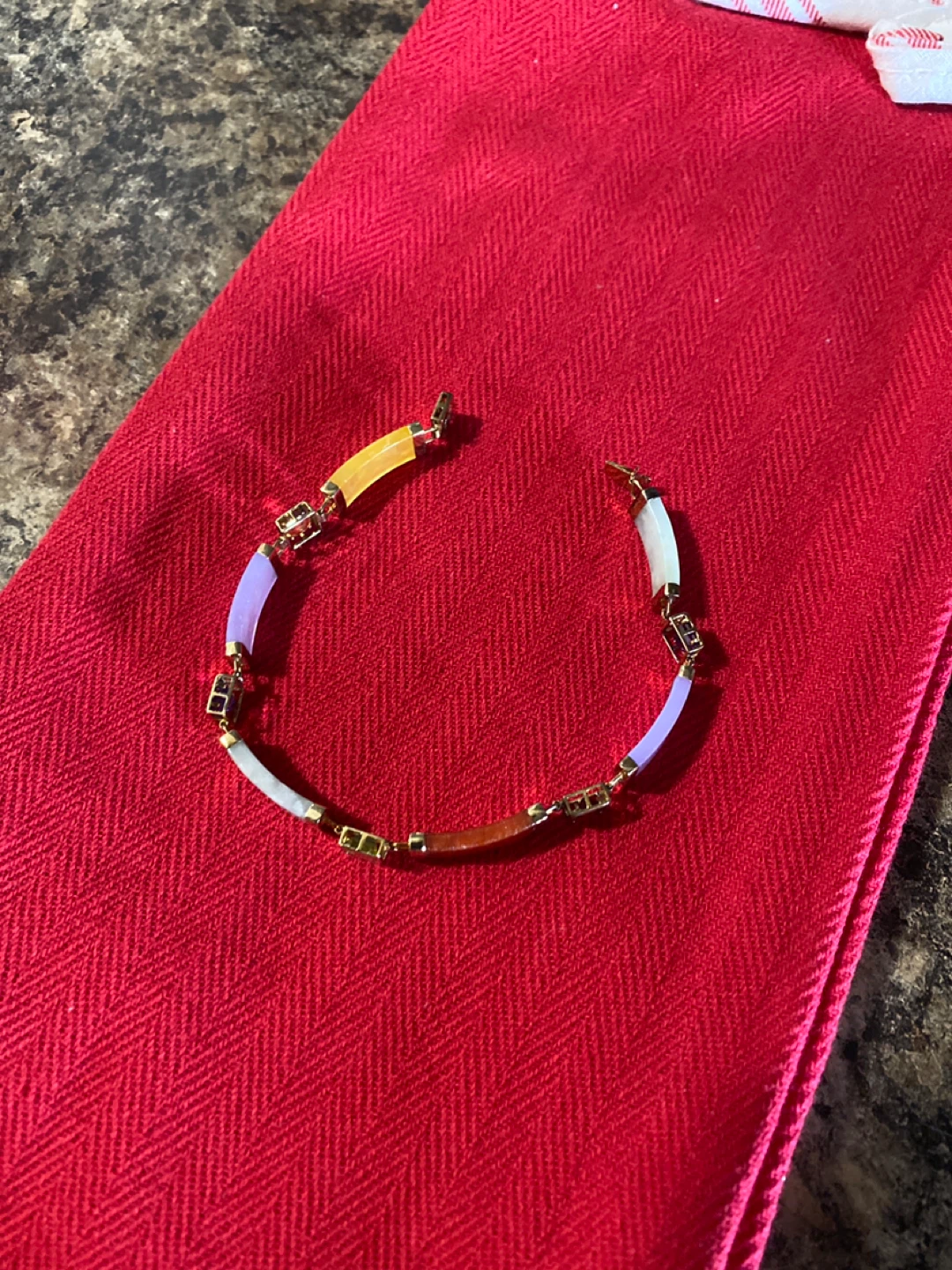 14k gold jade bracelet - photo 3