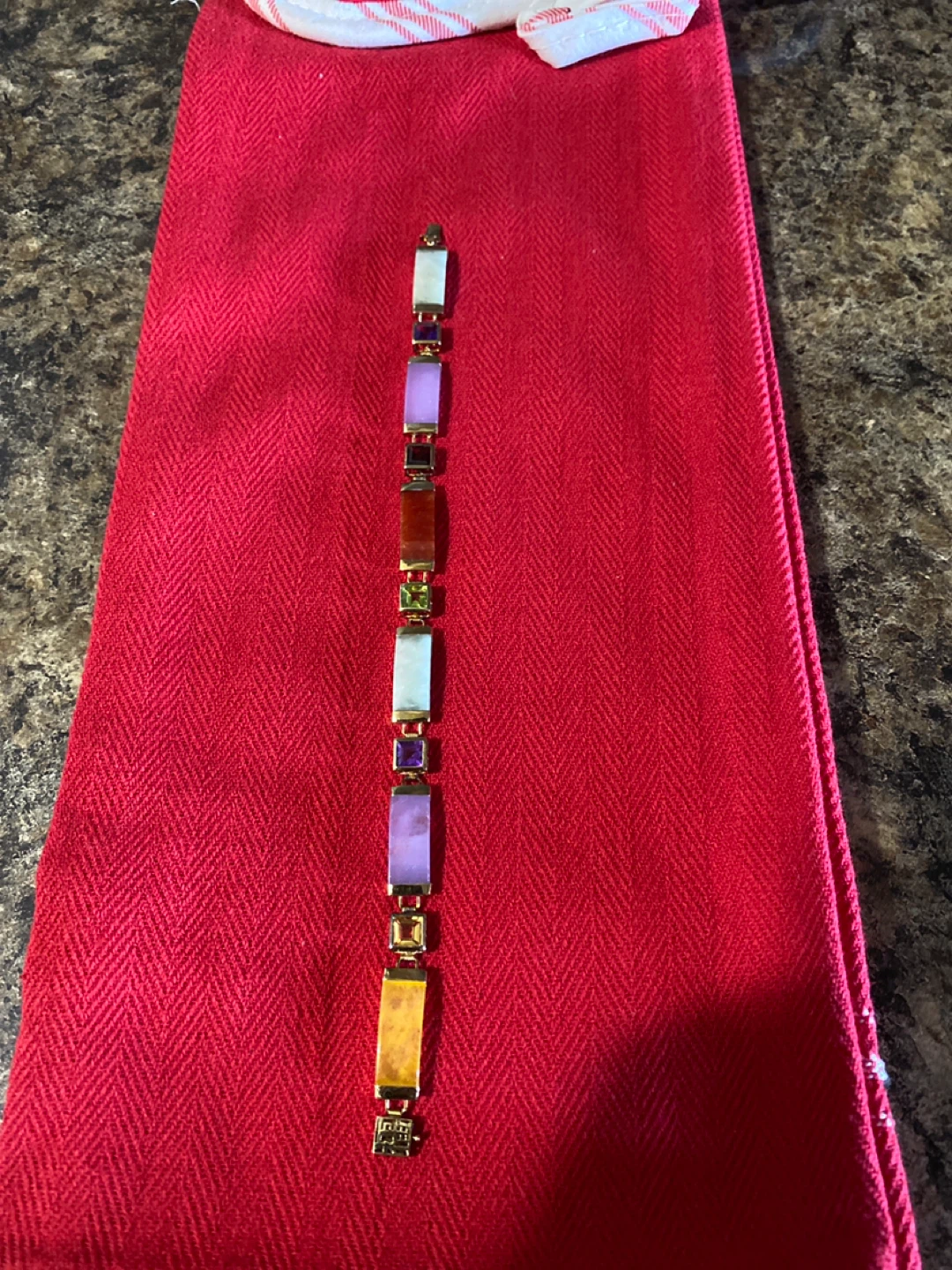 14k gold jade bracelet - photo 2