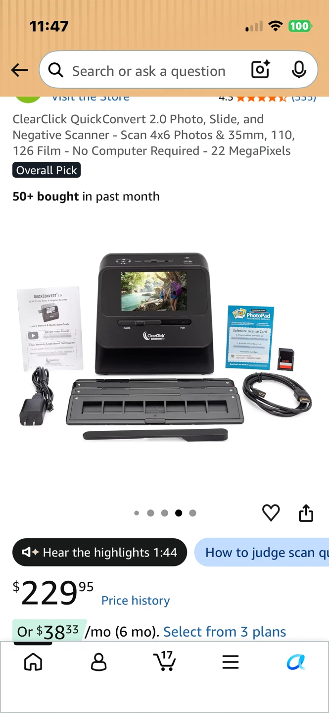 ClearClick QuickConvert 2.0 Photo and Negative Scanner - photo 4