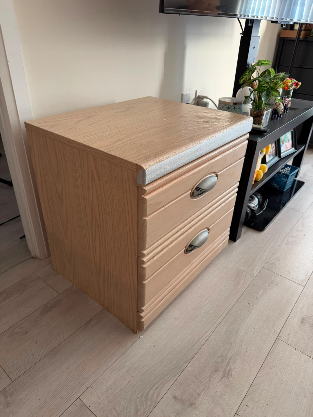 Wooden 2-Drawer Nightstand - photo 2