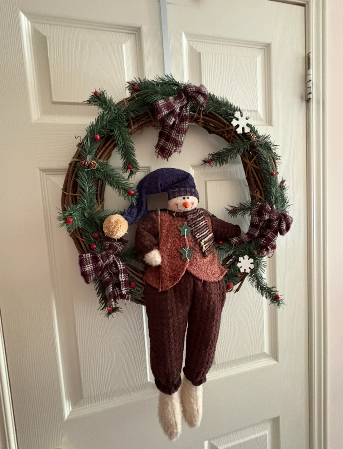 Rustic Snowman Winter Wreath