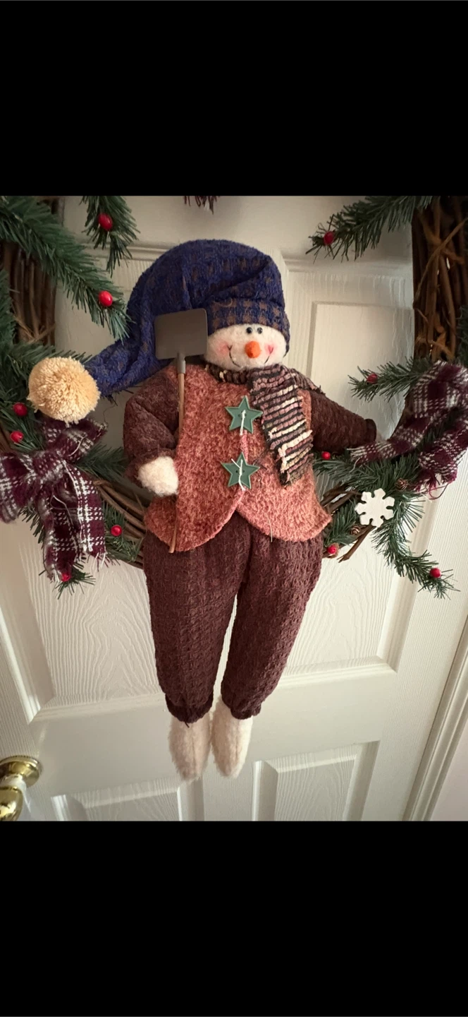 Rustic Snowman Winter Wreath - photo 4