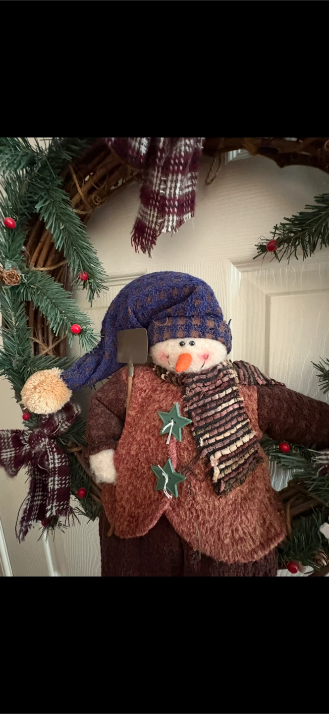 Rustic Snowman Winter Wreath - photo 3