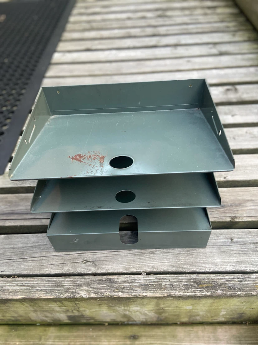 Vintage Metal 3-Tier Desk Organizer - photo 2