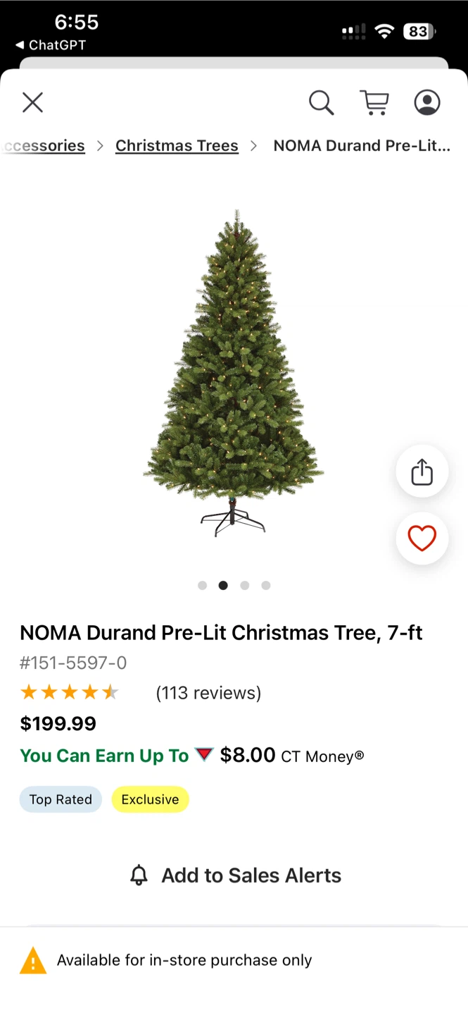 NOMA 7' Lighted Durand Pine Tree - photo 5