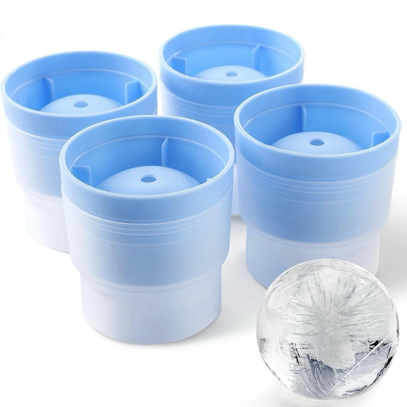 Set of 4 Spherical Ice Ball Molds