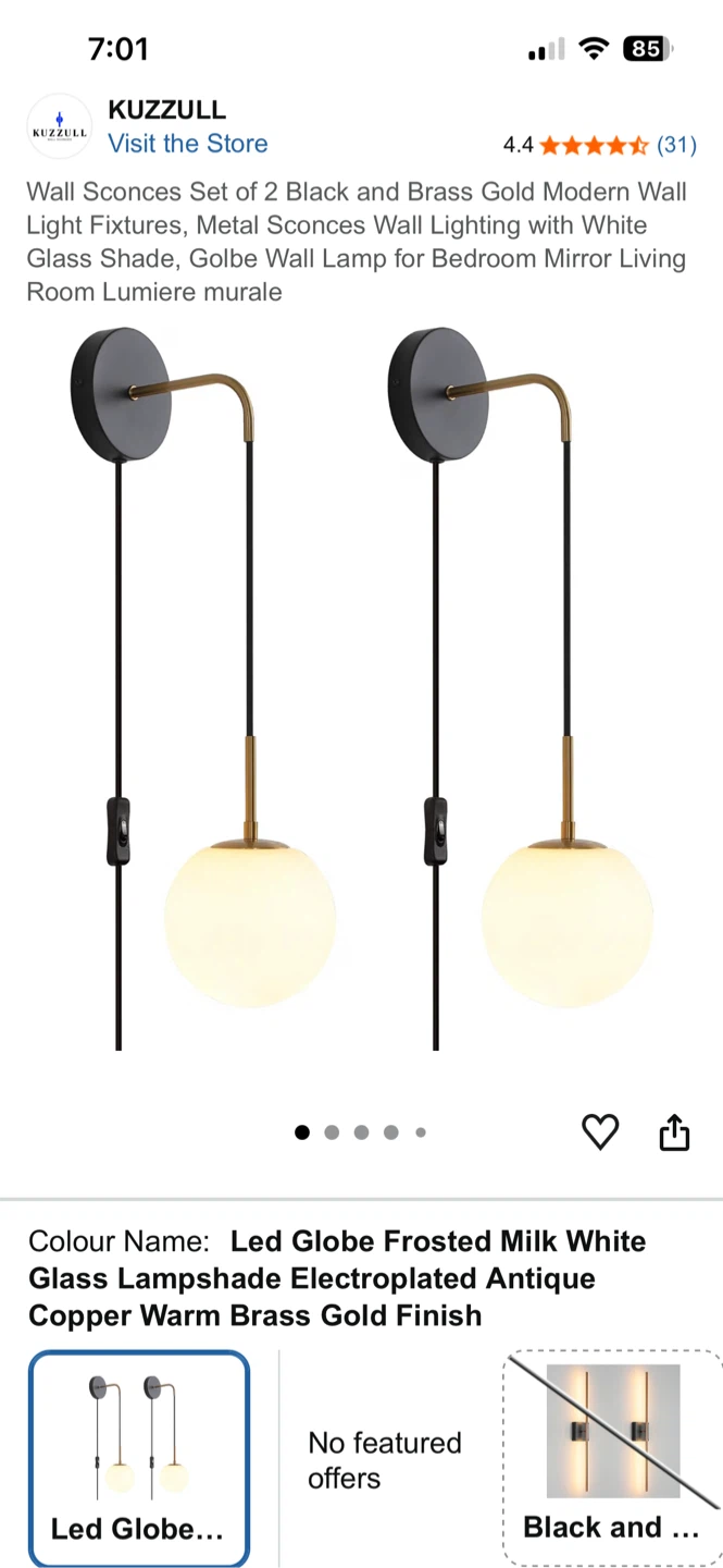 Set of 2 Kuzzull Modern Wall Sconces - photo 4